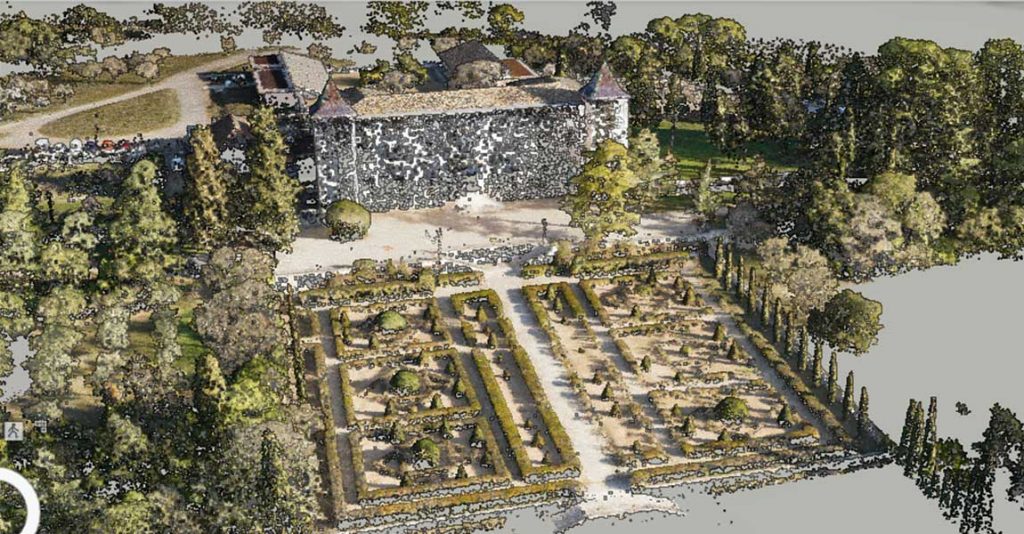 A LiDAR point cloud visualization using RGB values as the main symbology class