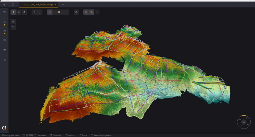 Elevation overview in the YellowScan CloudStation