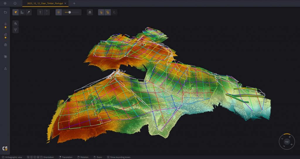 Elevation overview in the YellowScan CloudStation